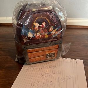 BNWT Snow White 7 dwarf mine cart loungefly backpack